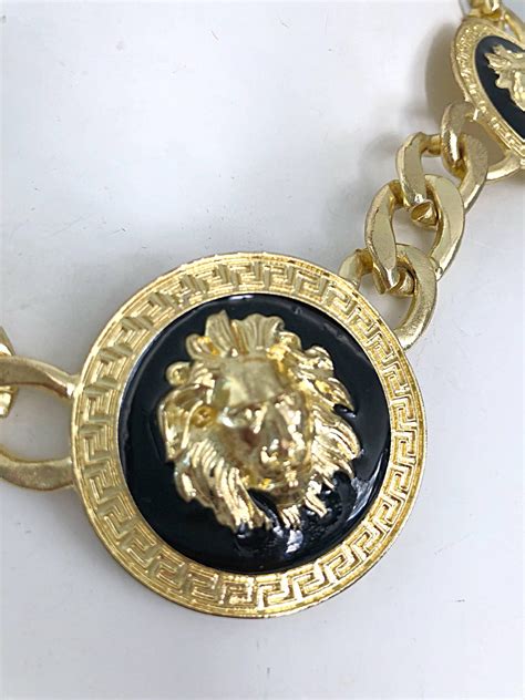 versace vintage lion|Versace lion necklace.